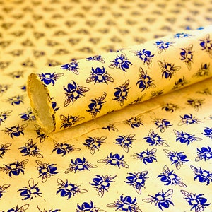 Handmade Lokta Paper Sheet - Honey Bees (55 gsm)