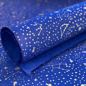 Handmade Lokta Paper Sheet - Constellations (55 gsm)