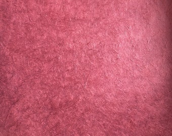 Cranberry | Lokta Handmade Paper | Clearance Seconds (Has FAULTS) | Half Sheet 13 x 17 in