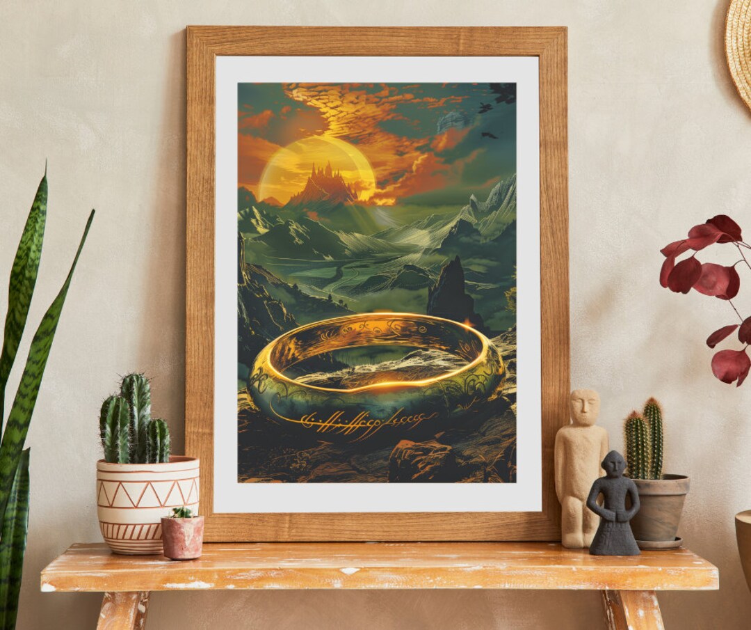 The One Ring of Lord of the Rings in Digital Poster Print Printable ...
