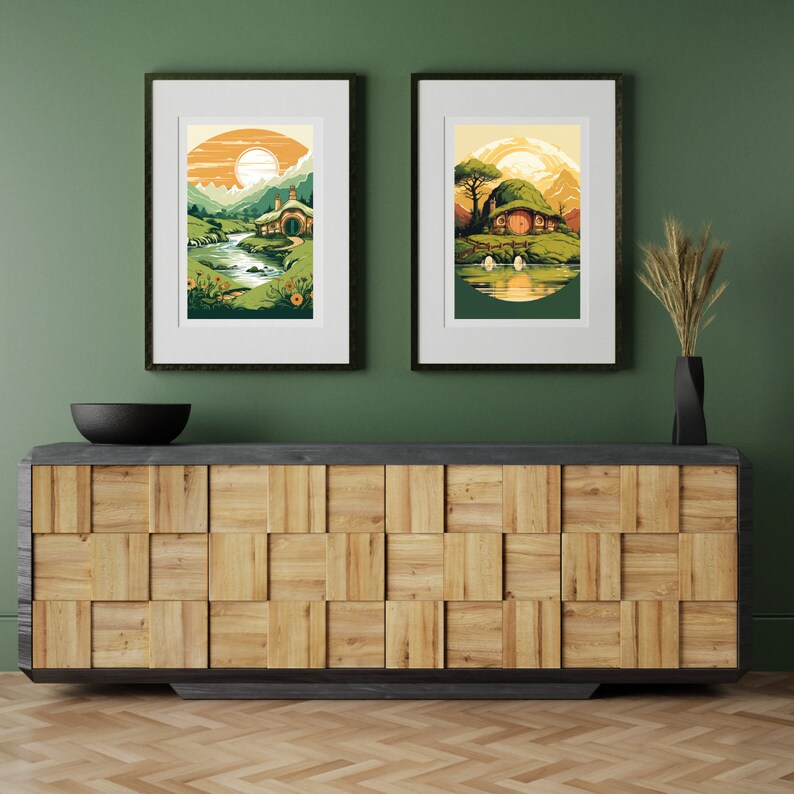 Digital Print Set of Lord of the Rings Hobbiton Shire Posters LOTR ...