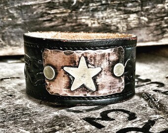 Leather outlet star bracelet