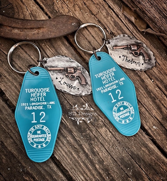 Keychain Set Best Friends Thelma Louise Gun Handcuff Friendship