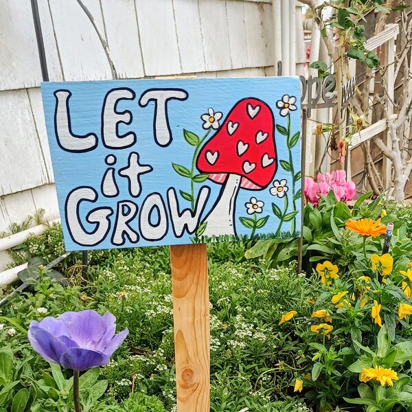 Let It Grow Garden Sign Etsy