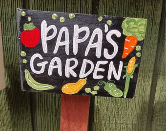 Personalized Vegetable Garden Sign, Custom Name Wood Garden Sign, Garden Gift