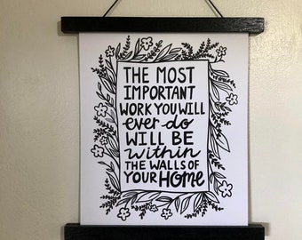 Homemaker Print Family Wall Art Housewife Sign Home Decor