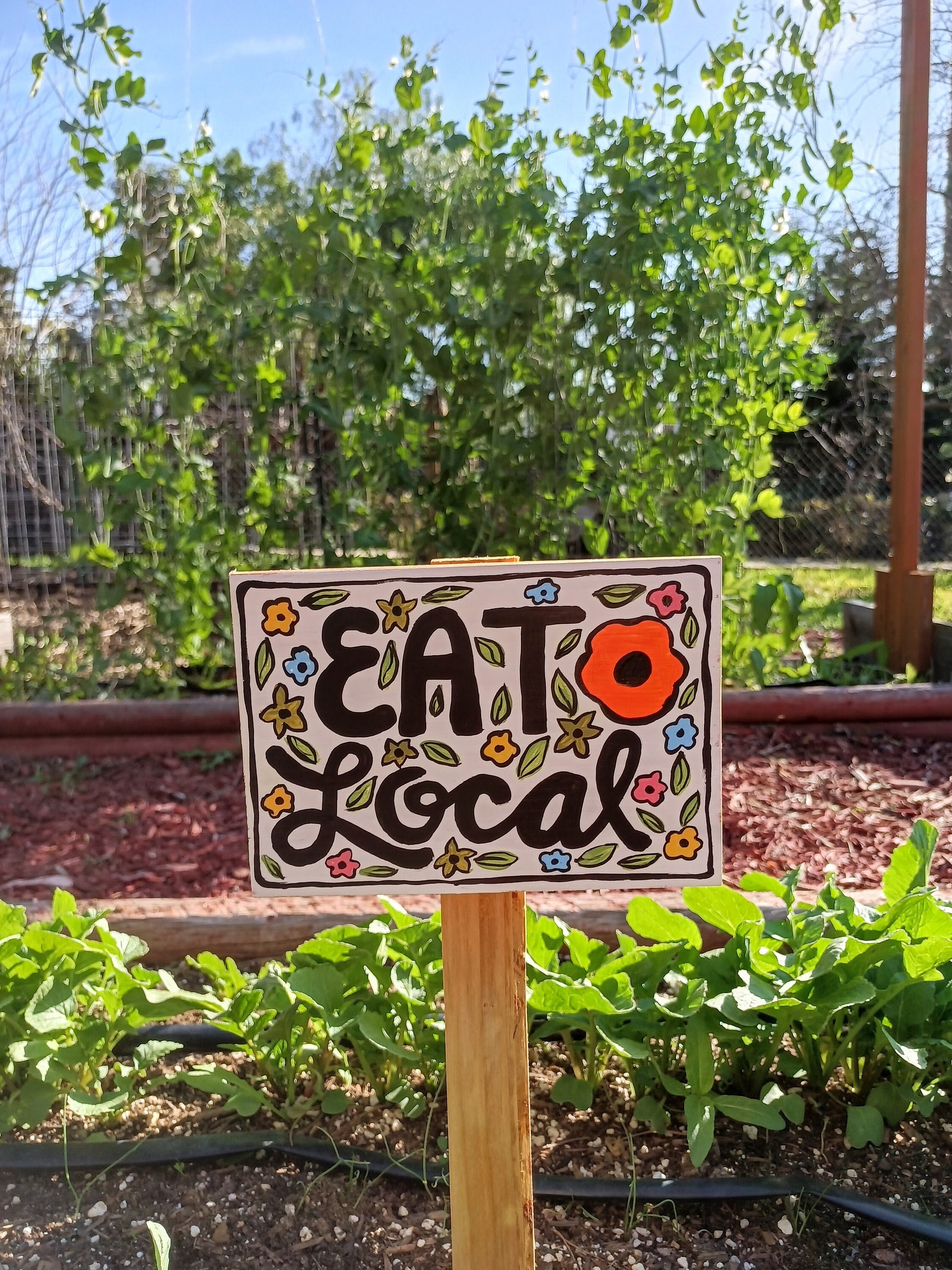 Eat Local Garden Sign, Rustic Farm to Table Decor - Etsy