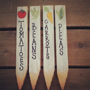 Wooden Garden Markers, Vegetable Gardening Stakes, Plant Markers Gardener Gift image 2