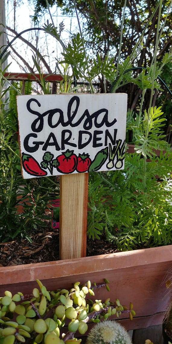 Salsa Garden Sign Marker Gardener Gift Image 0