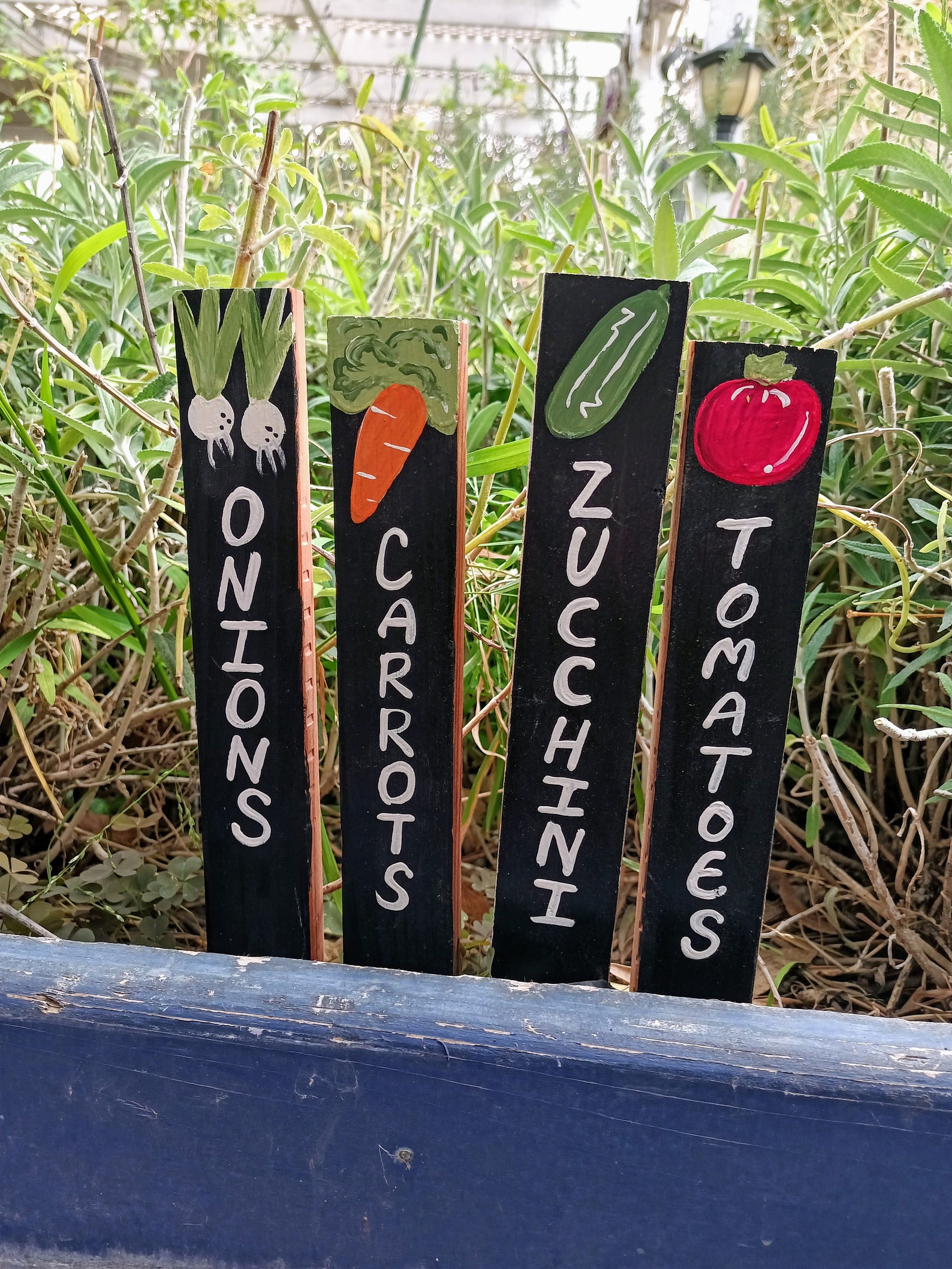 Vegetable Garden Stakes Wood Garden Markers Plant Marker Etsy