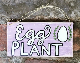 Chicken Coop Sign, Egg Plant Wood Sign, Wood Pallet Sign