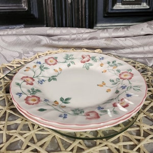 Vintage "Briar Rose" by Churchill Staffordshire England - Two 8" Salad Plates