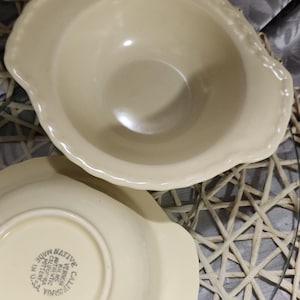 Vintage &quot;Native California Yellow&quot; Two Handled Bowls by Metlox-Poppytrail Vernon Kilns
