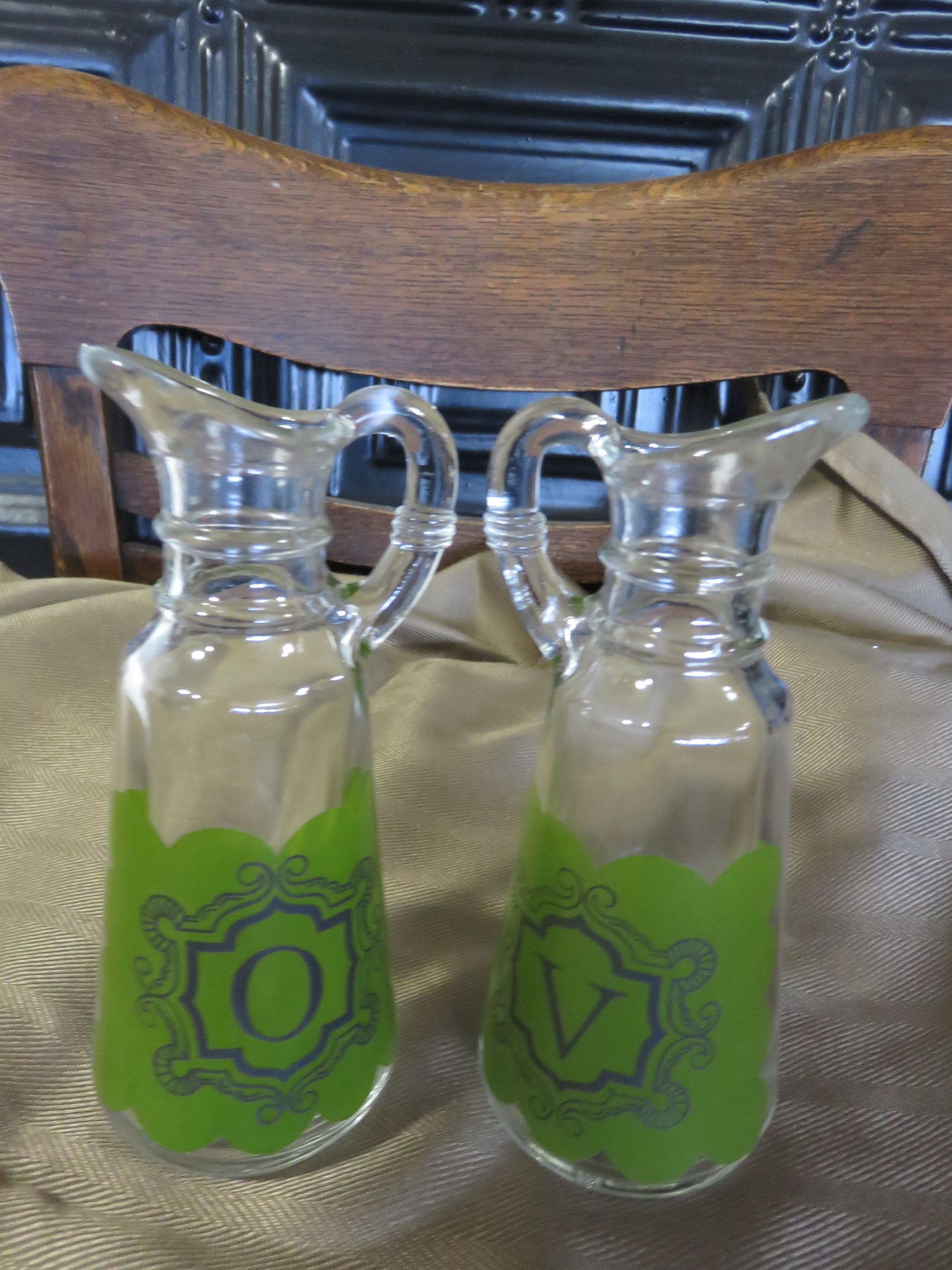 Unique Vintage Oil and Vinegar Bottles Etsy