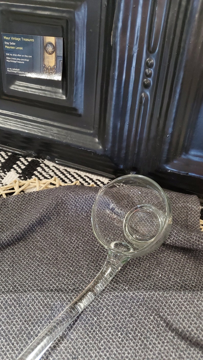 Vintage Clear Crystal Punch Ladle Etsy