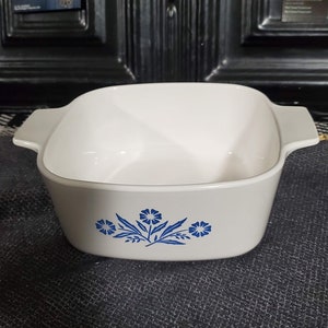 Vintage Corning &quot;Cornflower Blue&quot; 1.5 Liter/Quart Square Casserole Dish/No Lid