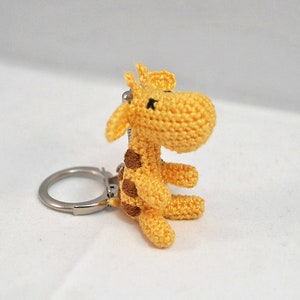 Micro Crocheted Giraffe Keyring/Bag Charm/Keychain