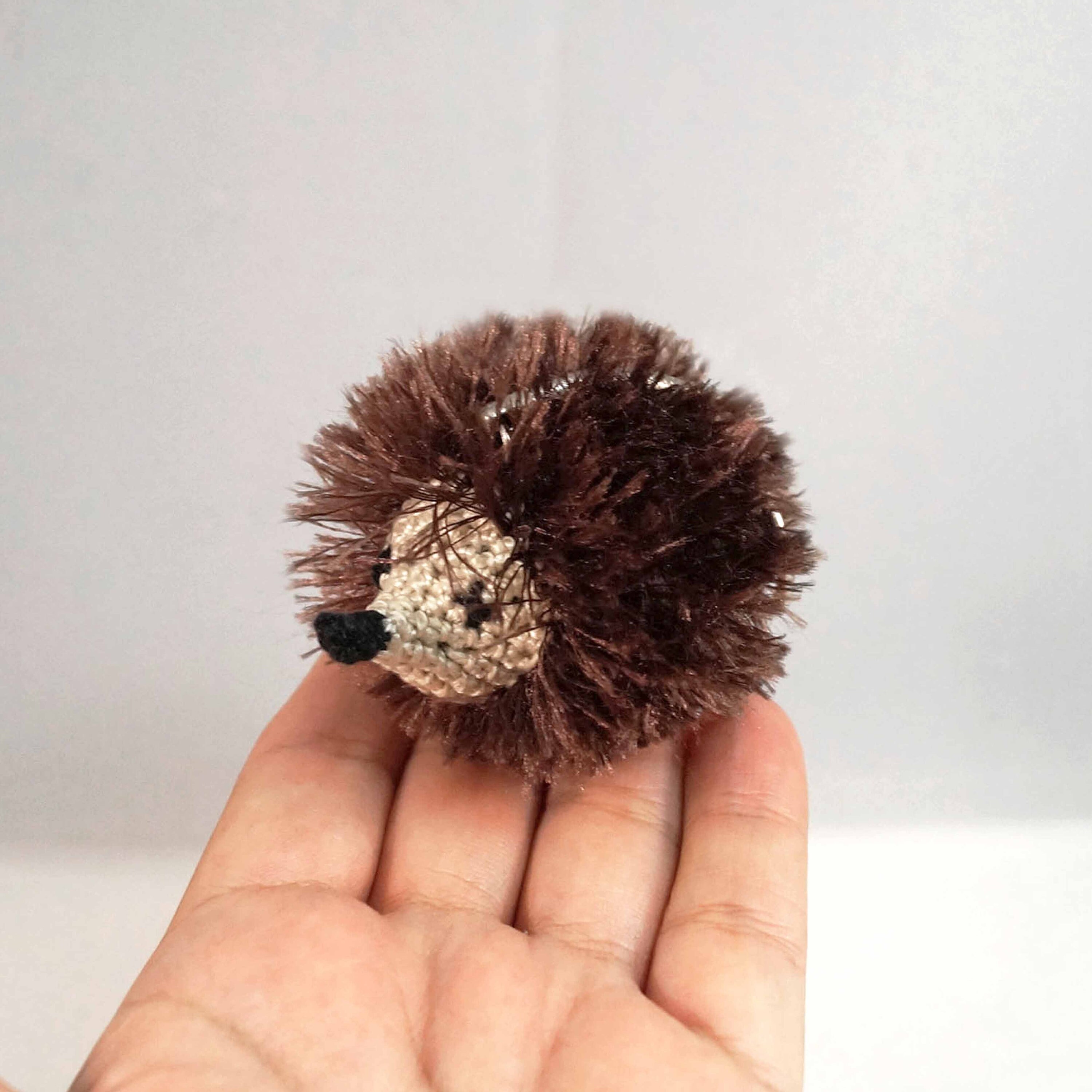 Micro Crocheted Hedgehog Keyring/bag Charm/keychain 