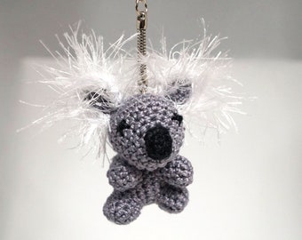 Mini Crocheted Koala Keychain/Bag Charm/Keyring