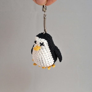 Small Crocheted Penguin Keychain/Bag Charm/Keyring