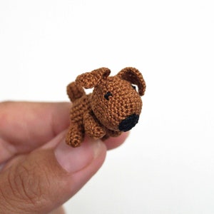Nano Crocheted Dog - Extrem-Miniatur-Amigurumi