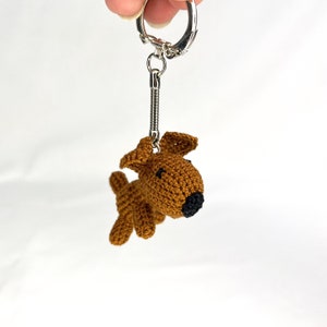 Micro Crocheted Dog Keychain/Bag Charm/Keyring