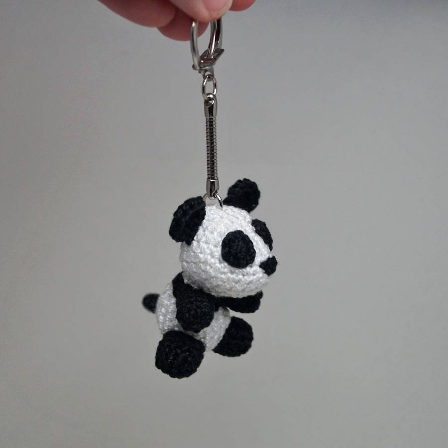 Mini porte-clés Panda crocheté / sac charme / porte-clés -  France