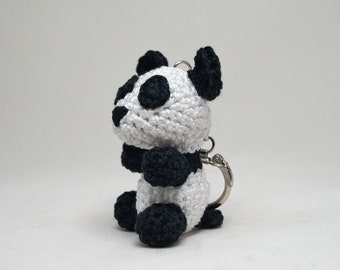 Small Crocheted Panda Keychain/Bag Charm/Keyring