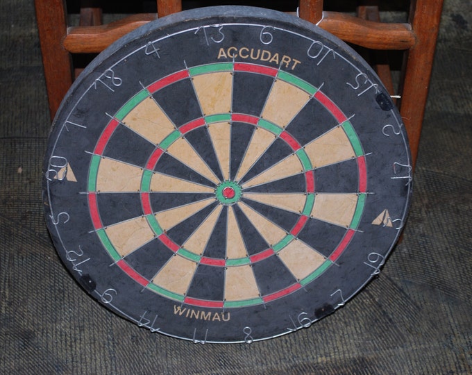 Dart Board Vintage Accudart Winmau Dart Board Etsy