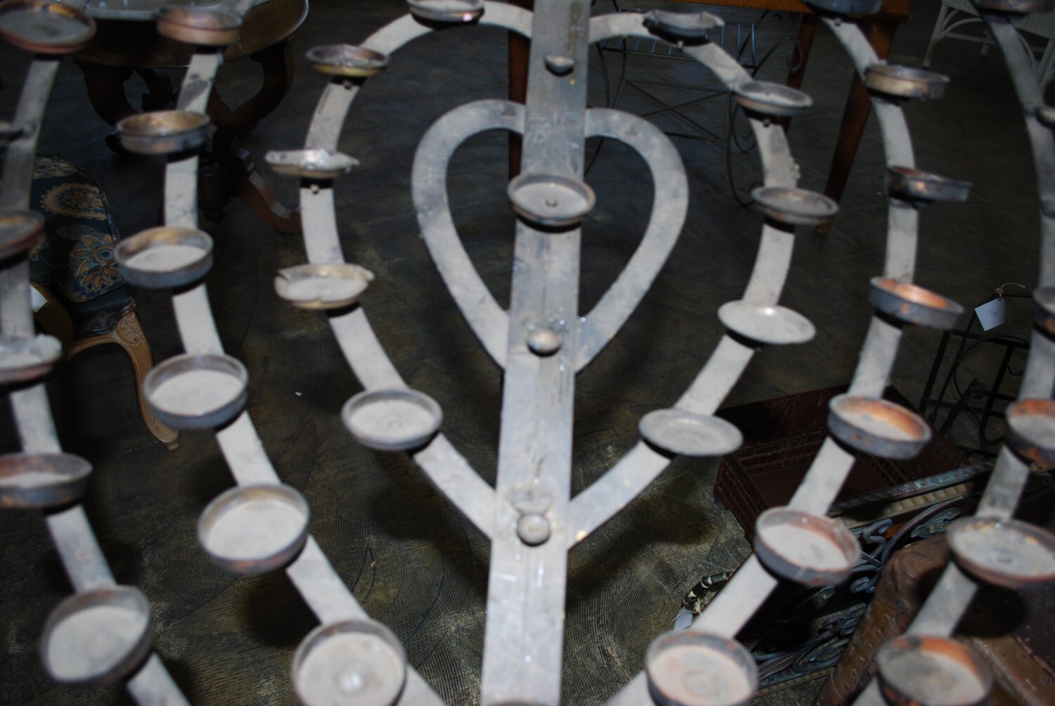 Vintage Wrought Iron Heart Candle Holder Wrought Iron Cottage Chic Farmhouse Decor Etsy