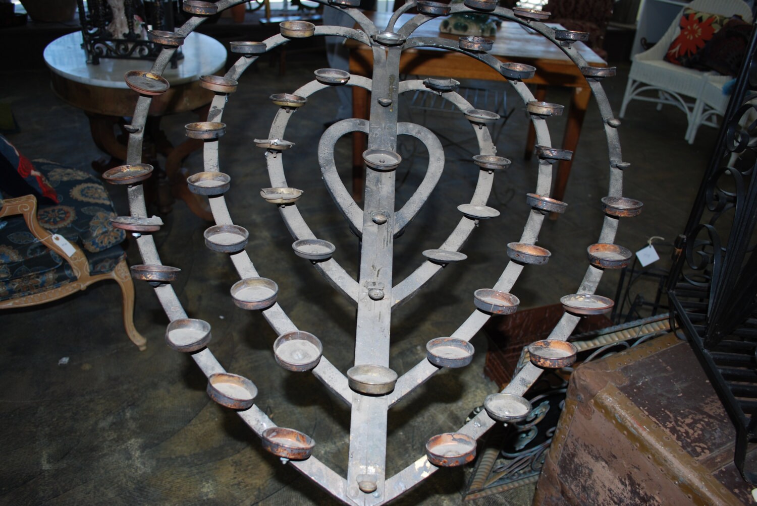 Vintage Wrought Iron Heart Candle Holder Wrought Iron Cottage Chic Farmhouse Decor Etsy