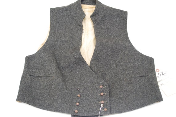 1930's Vintage Grey Wool Vest