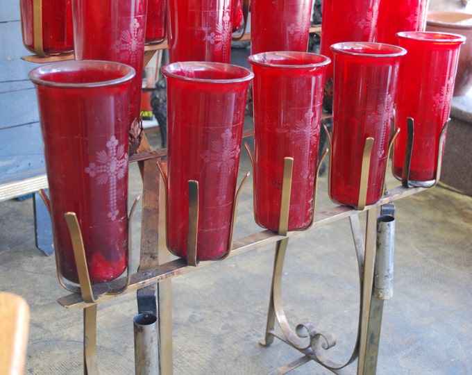 Vintage Votive Candle Stand Floor Religious Church Alter Etsy