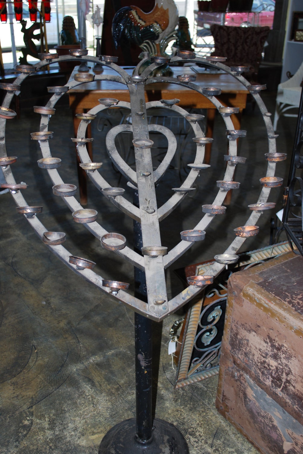 Vintage Wrought Iron Heart Candle Holder Wrought Iron Cottage Chic