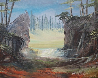 Hand Painted Landscape On Canvas