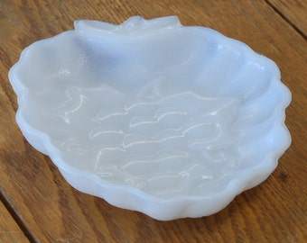 Vintage White Grape Milk Glass Tray Vintage Ashtray