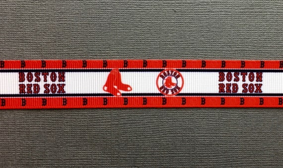 5 Yards of Boston Red Soxs Grosgrain Ribbon-7//8 inch