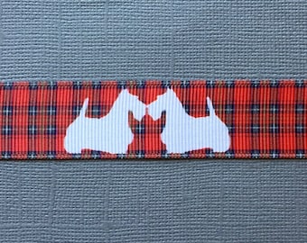 Scottish Terrier 7/8" Grosgrain Craft Ribbon - 3 Yards