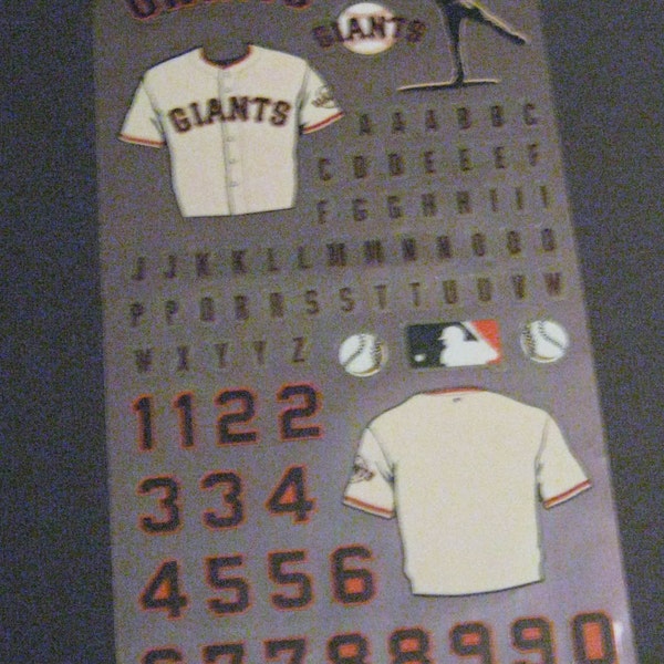 SAN FRANCISCO GIANTS Sticker Sheet