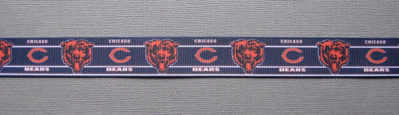 7//8/" CHICAGO BEARS CHRISTMAS GROSGRAIN RIBBON BOWS DECORATIONS