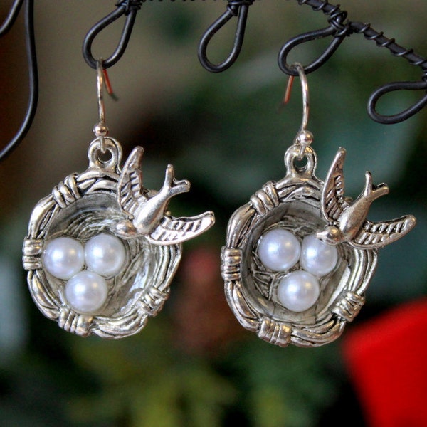 Bird Nest Earrings Etsy