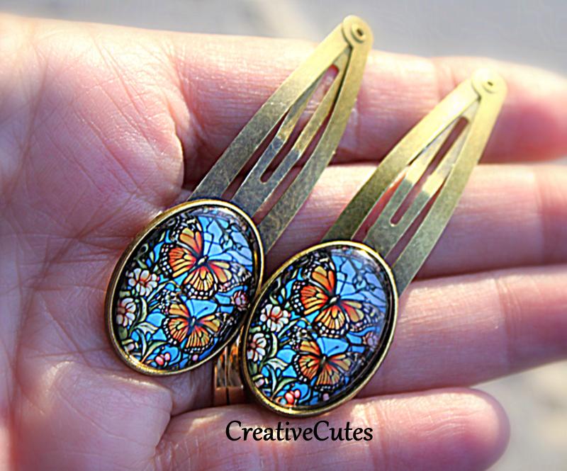 Wunderschöne Emaille-Haarspange Mit Kristallen – Blütendesign, Ca. 7 Cm Breit, Eleganter Haarschmuck
