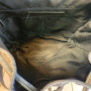 Rebecca Minkoff Sofia Drawstring Backpack Denim Multi-Color Tassels immagine 7