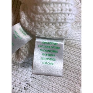 Top sin mangas de punto de algodón blanco con cuello halter y textura, talla pequeña, de Lilly Pulitzer. imagen 6