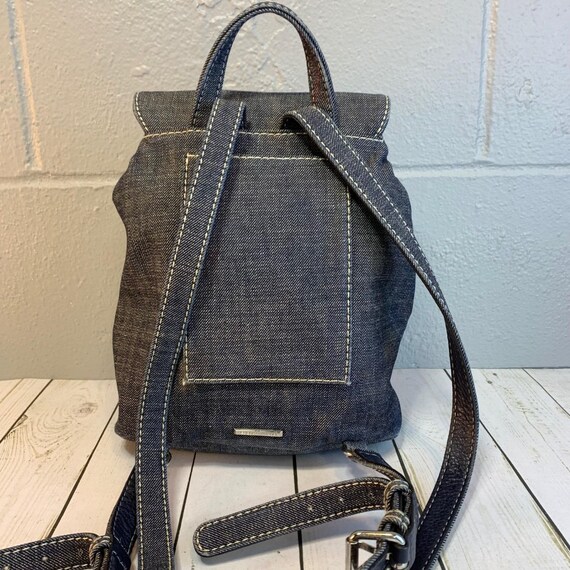 Rebecca Minkoff Sofia Drawstring Backpack Denim M… - image 4