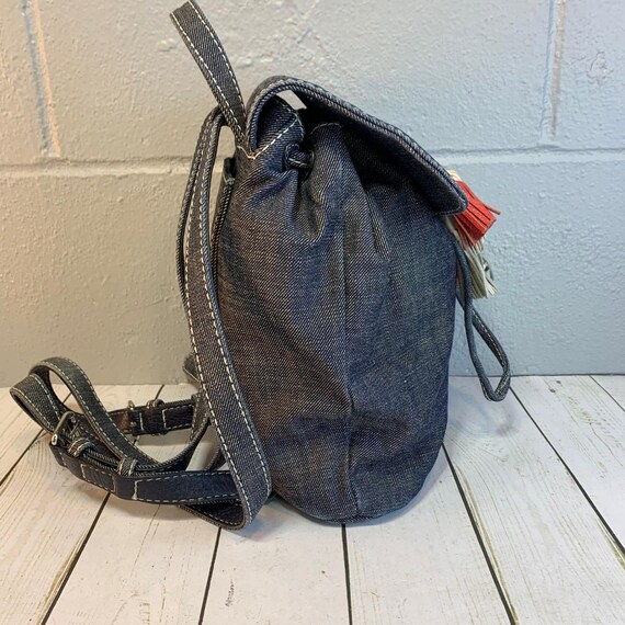 Rebecca Minkoff Sofia Drawstring Backpack Denim M… - image 5