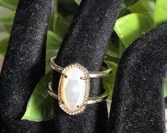 Kendra Scott - Elyse Double Band Ring in Gold/ Iridescent Abalone