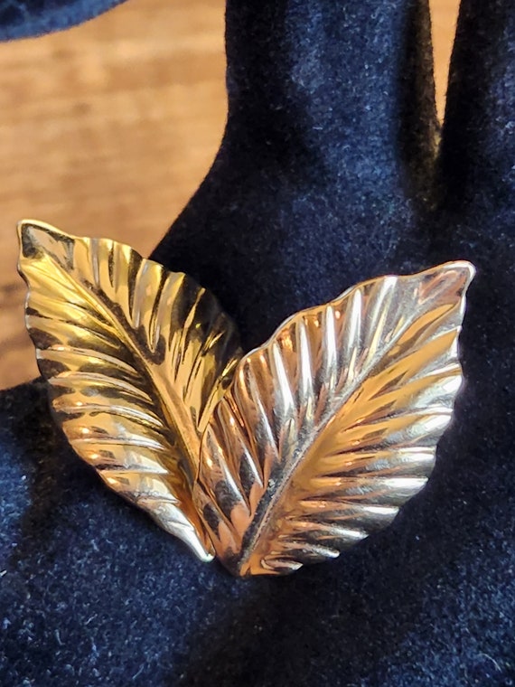 Vintage Louis Feraud Paris Leaf Earrings