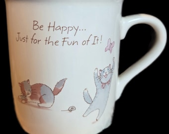 Cute vingate hallmark cat mug