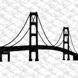 Mackinaw Bridge digital download mackinaw bridge instant download Bridge digital instant download mackinaw bridge SVG jpeg PNG DXF files